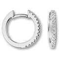 0.25 ct Diamant Brillant Ohrringe Creolen keine von ONE ELEMENT – Bild 1