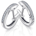 0,10 ct Diamant Brillant Ohrringe Creolen aus 585er Weißgold von ONE ELEMENT – Bild 1