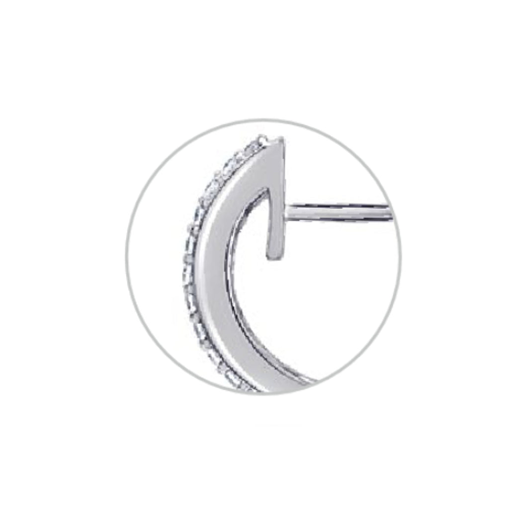 0,10 ct Diamant Brillant Ohrringe Creolen aus 585er Weißgold von ONE ELEMENT – Bild 2