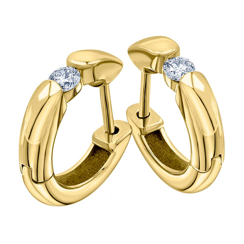 0,10 ct Diamant Brillant Ohrringe Creolen aus 585er Gelbgold von ONE ELEMENT – Bild 1