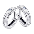 0,05 ct Diamant Brillant Ohrringe Creolen aus 585er Weißgold von ONE ELEMENT – Bild 1
