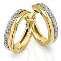 0,09 ct Diamant Brillant Ohrringe Creolen aus 585er Gelbgold von ONE ELEMENT – Bild 1