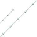 Kugeln Fußkettchen Rundankerkette aus 925er Silber 25 cm Ø 1,30 mm mm von ONE ELEMENT – Bild 1