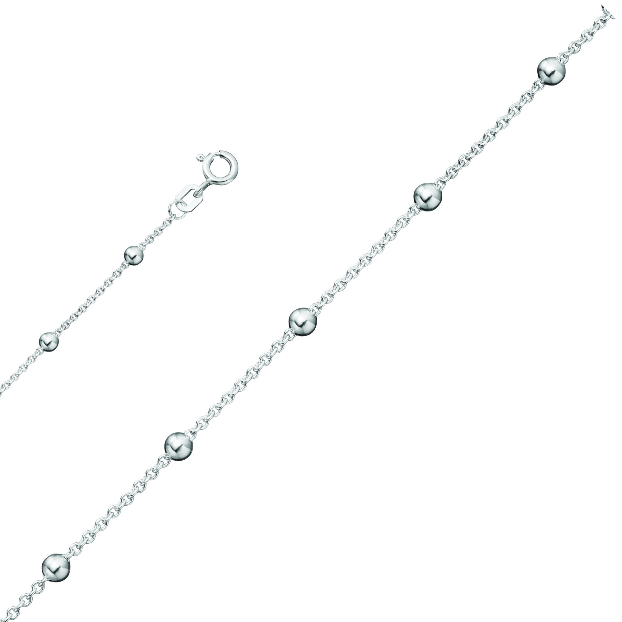 Kugeln Fußkettchen Rundankerkette aus 925er Silber 25 cm Ø 1,30 mm mm von ONE ELEMENT – Bild 1