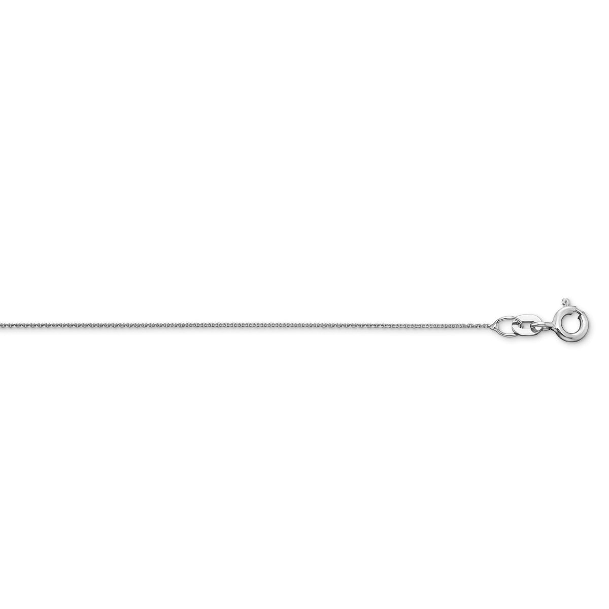 Halskette Rundankerkette aus 585er Weißgold Ø 0,8 mm von ONE ELEMENT – Bild 1
