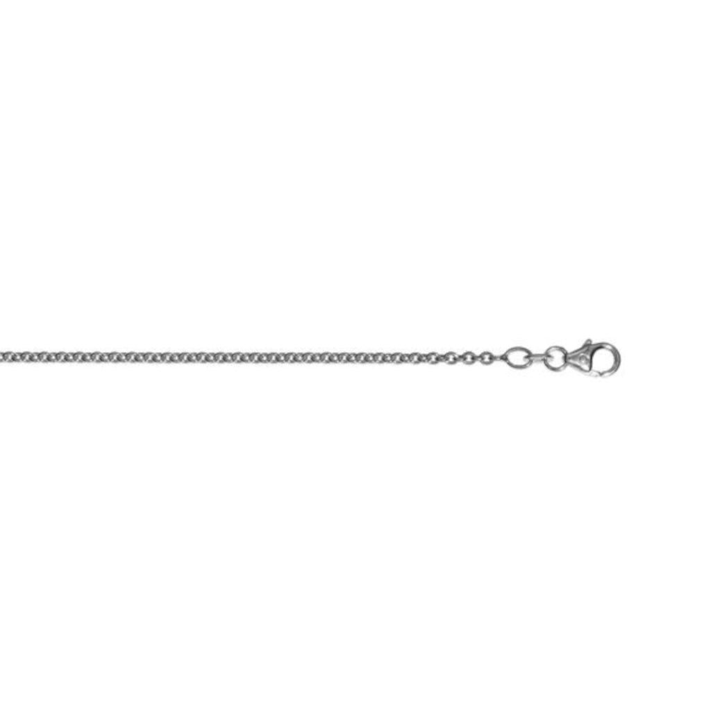 Halskette Rundankerkette aus 585er Weißgold Ø 2 mm von ONE ELEMENT – Bild 1