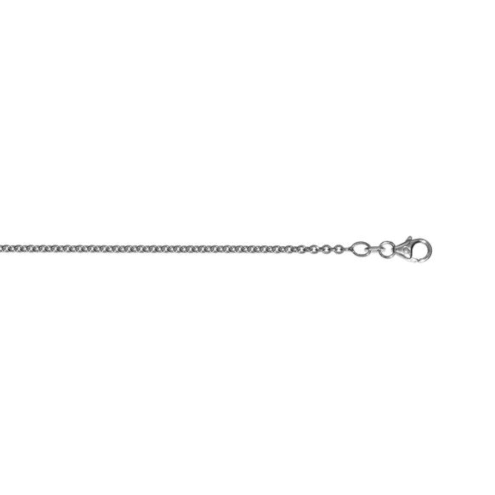 Halskette Rundankerkette aus 585er Weißgold Ø 2 mm von ONE ELEMENT – Bild 1