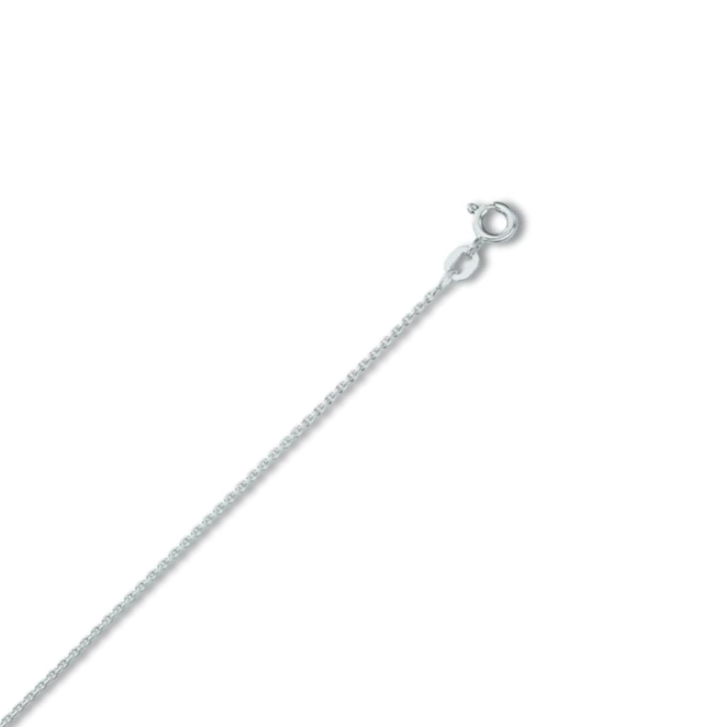 Halskette Rundankerkette aus 333er Weißgold Ø 1,2 mm von ONE ELEMENT – Bild 1