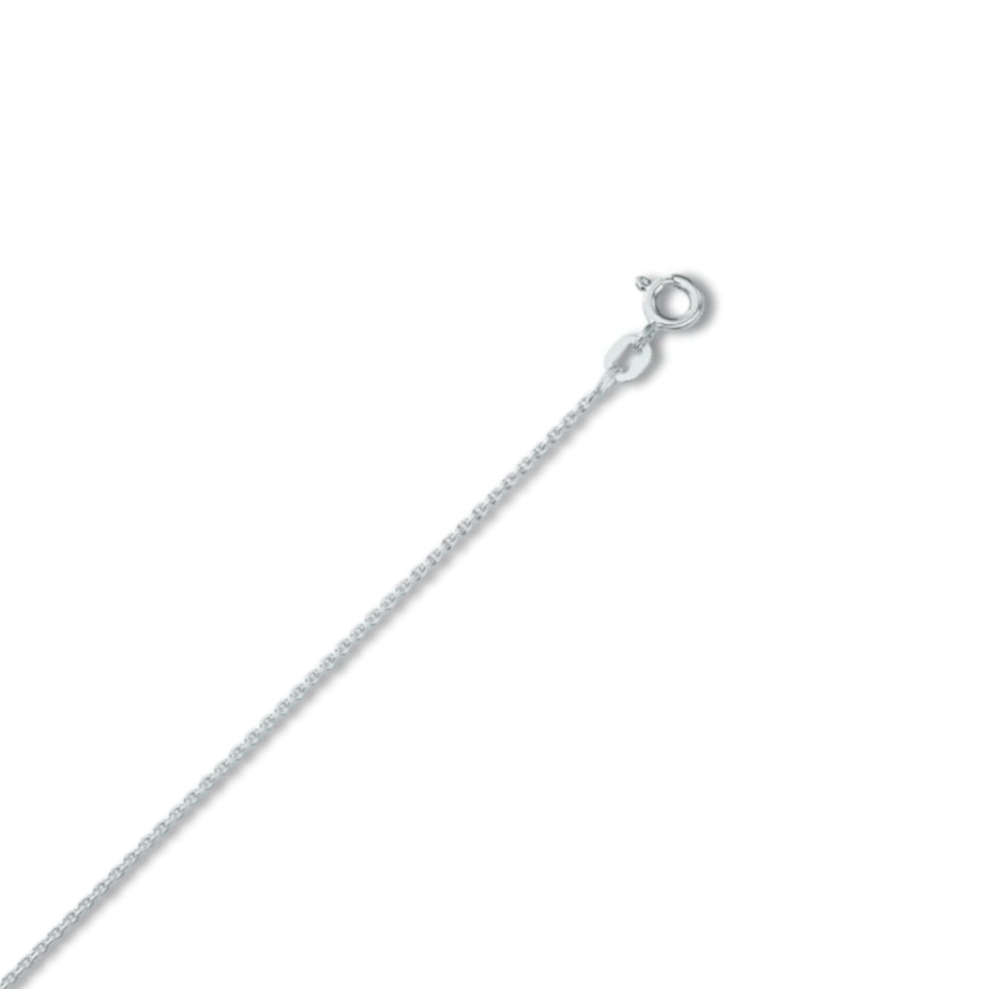 Halskette Rundankerkette aus 333er Weißgold Ø 1,2 mm von ONE ELEMENT – Bild 1