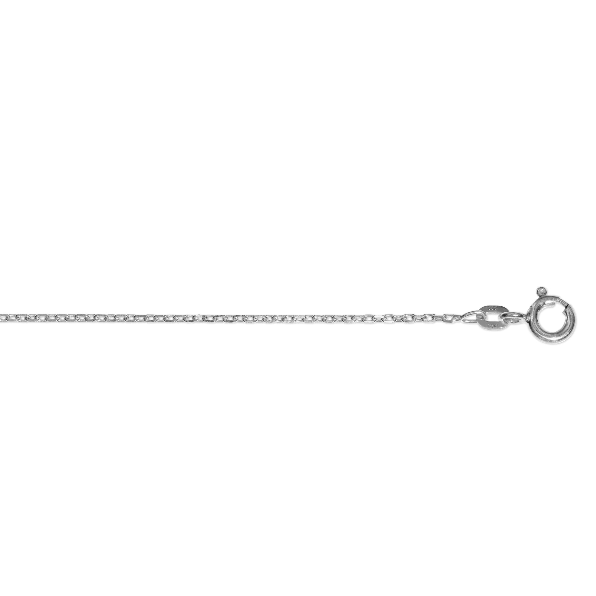 Halskette Rundankerkette aus 333er Weißgold Ø 1,3 mm von ONE ELEMENT – Bild 1