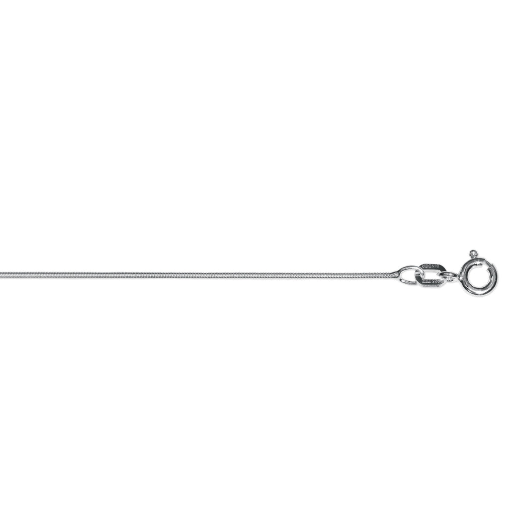Halskette Schlangenkette aus 585er Weißgold Ø 0,9 mm von ONE ELEMENT – Bild 1