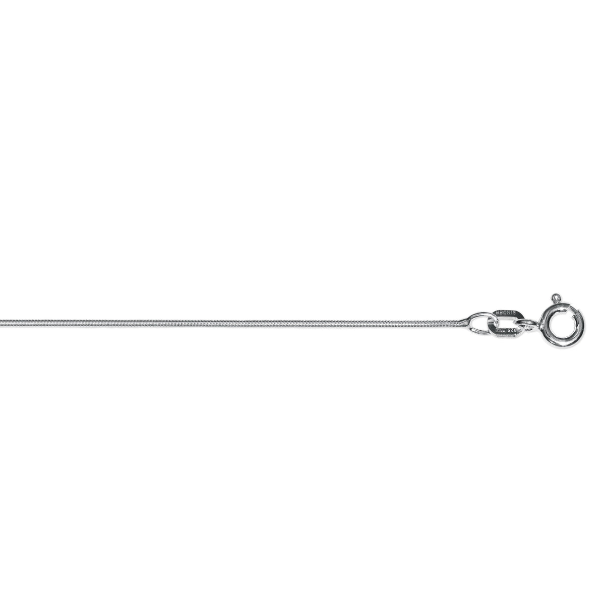 Halskette Schlangenkette aus 585er Weißgold Ø 0,9 mm von ONE ELEMENT – Bild 1