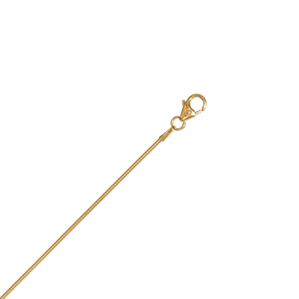 Halskette Tonda rund Reif aus 585er Gelbgold Ø 1 mm von ONE ELEMENT – Bild 1