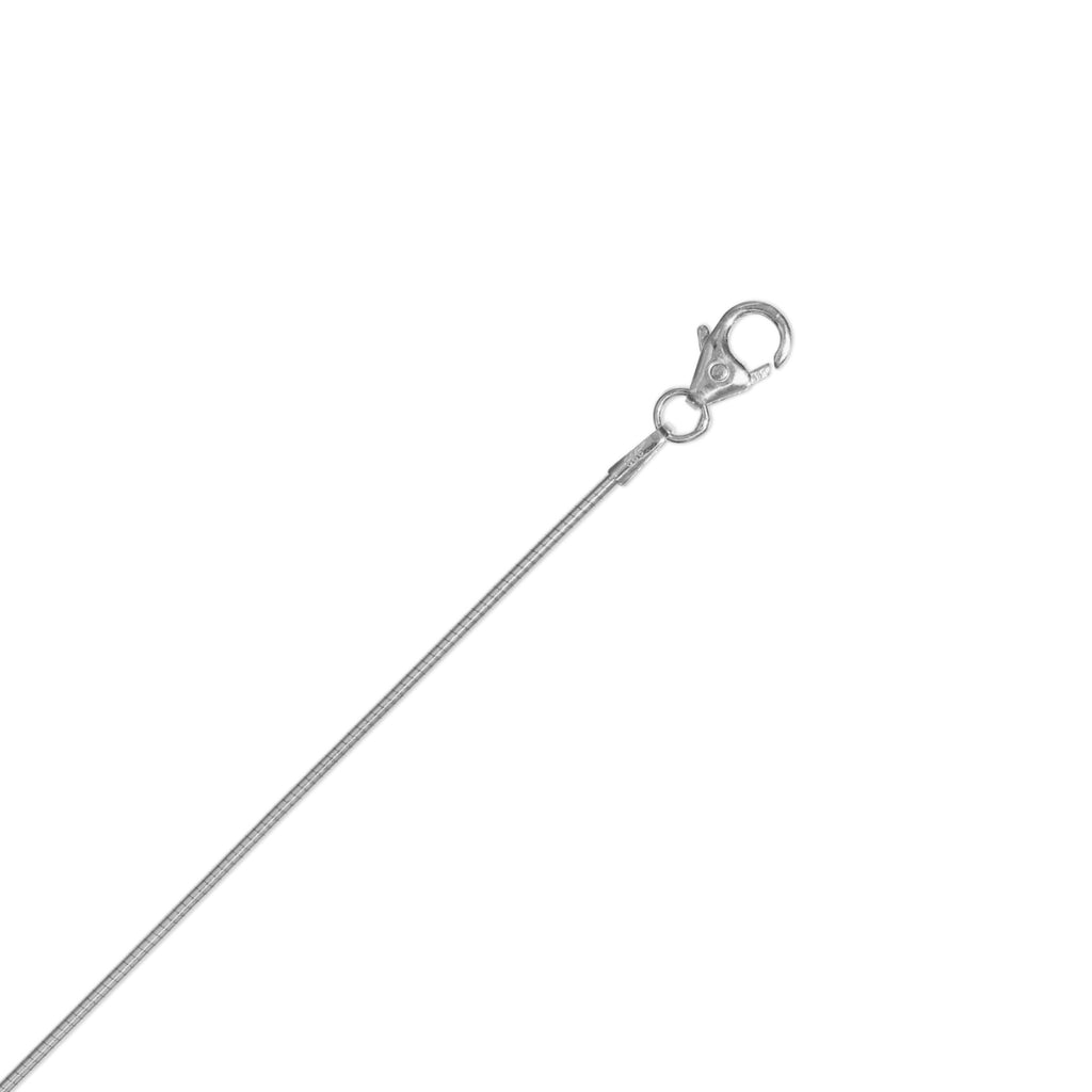 Halskette Tonda rund Reif aus 333er Weißgold Ø 1 mm von ONE ELEMENT – Bild 1