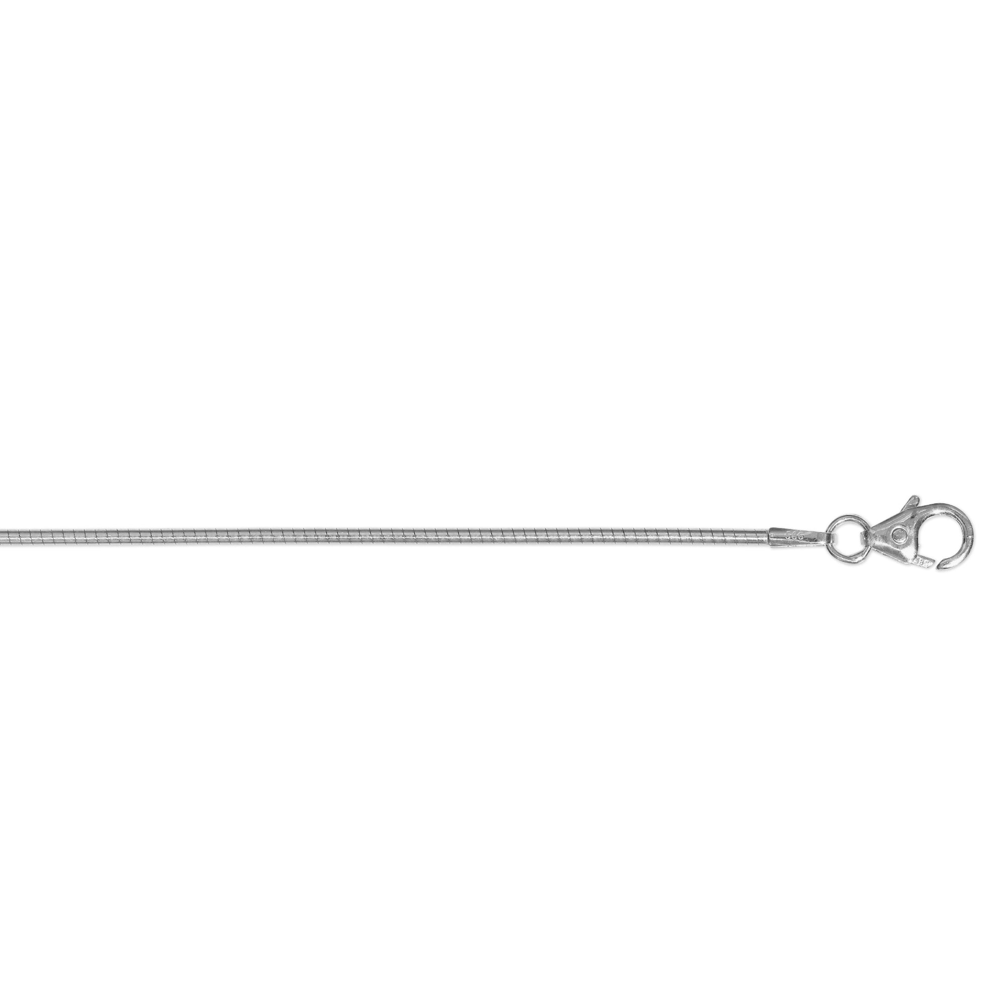 Halskette Tonda rund Reif aus 333er Weißgold Ø 1,2 mm von ONE ELEMENT – Bild 1