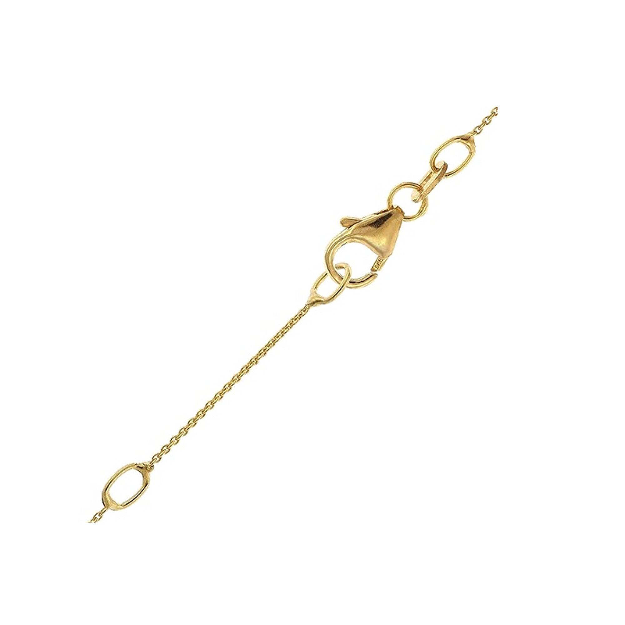 0,11 ct Diamant Brillant Halskette Rundankerkette aus 585er Gelbgold 45 cm von ONE ELEMENT – Bild 2