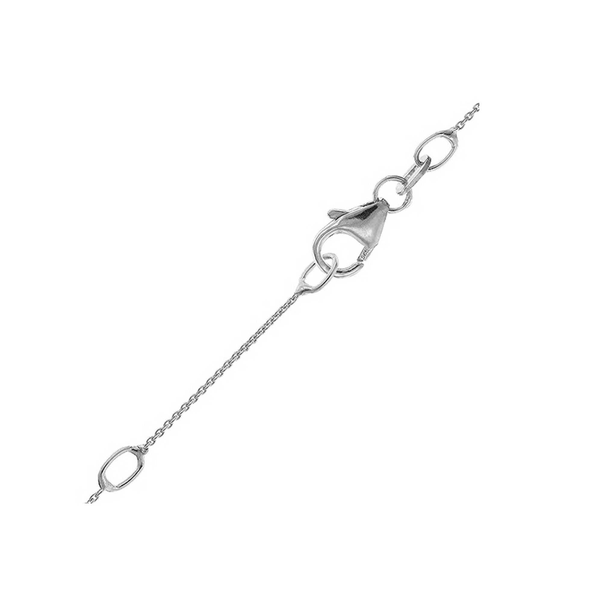 0.08 ct Diamant Brillant Halskette aus 585er Weißgold 45 cm von ONE ELEMENT – Bild 2