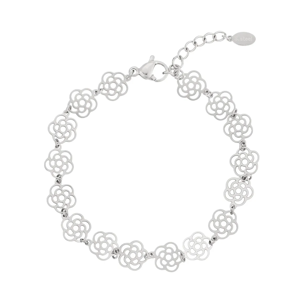 LIVAYA Armband Gliederarmband mit Blumenmotiv 16 cm + 3 cm – Bild 1