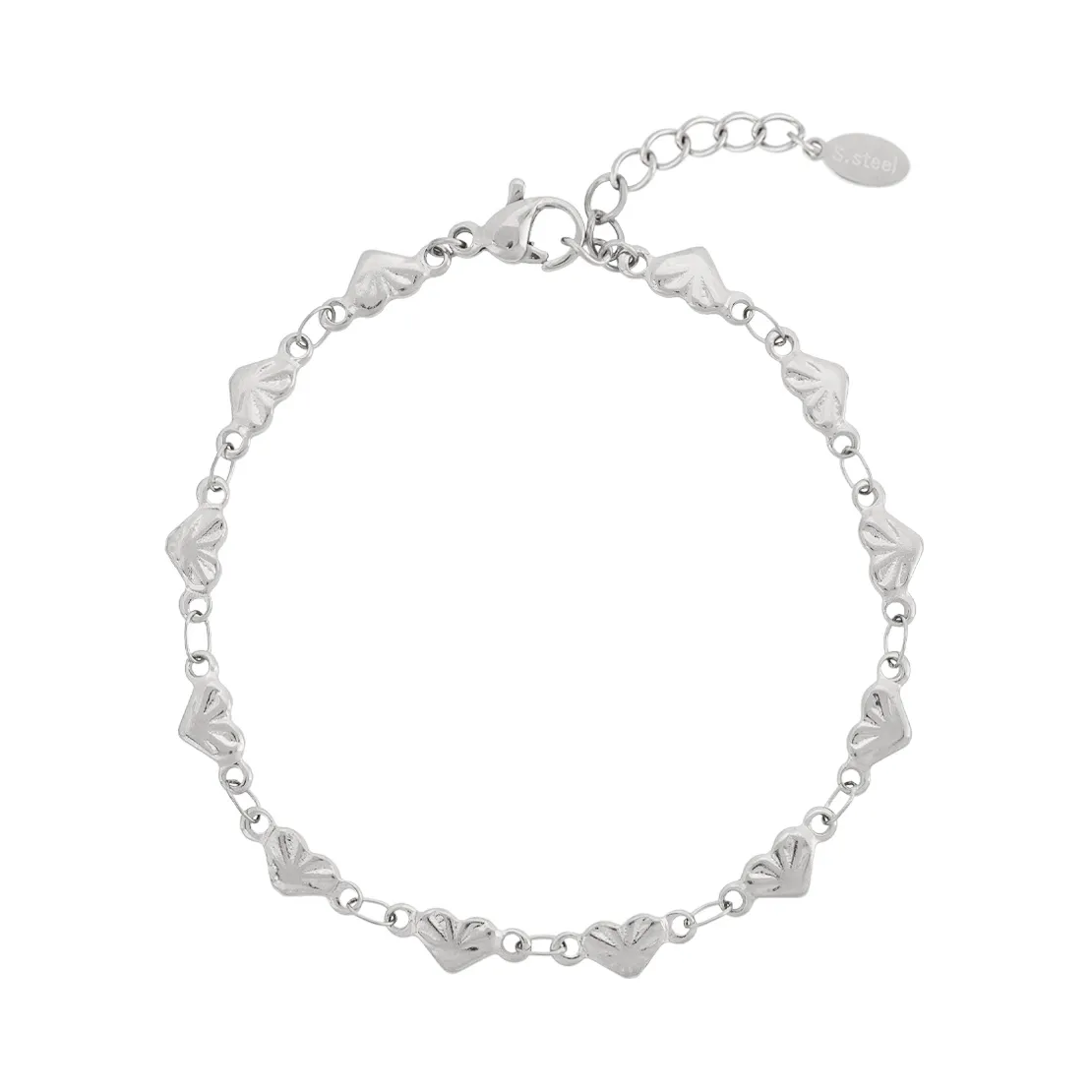 LIVAYA Armband Gliederarmband mit Herzgliedern, 16 cm + 3 cm – Bild 1