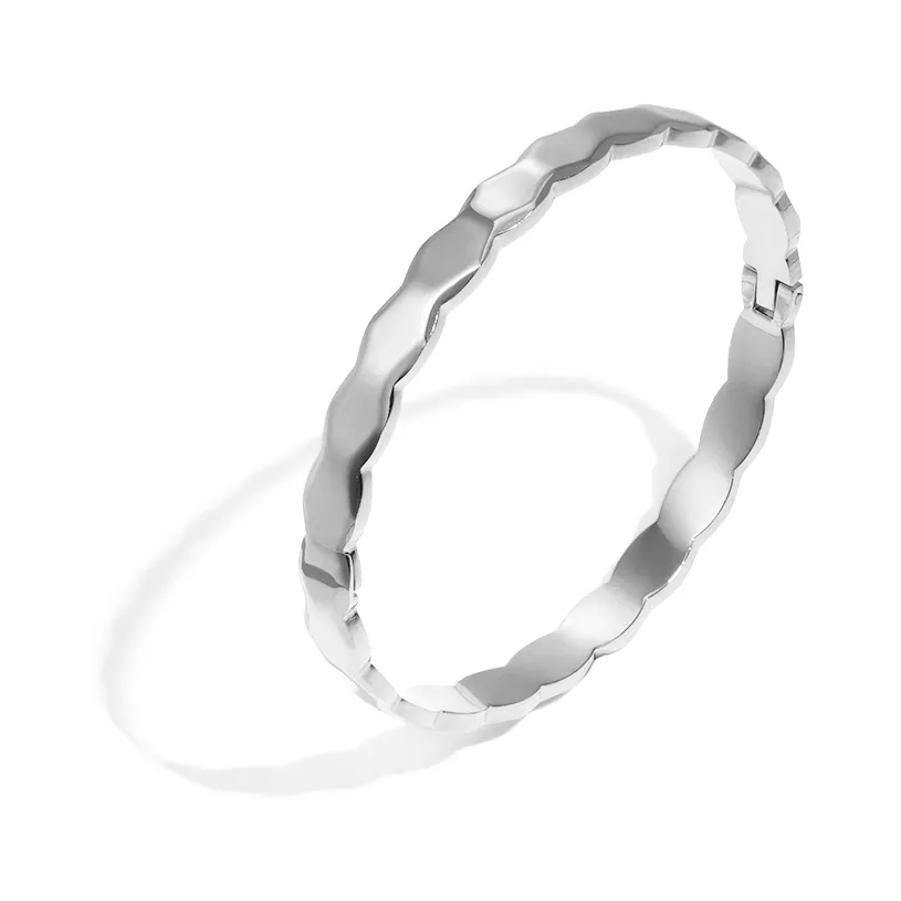 LIVAYA Armband Armreif aus Edelstahl mit welliger Form – Bild 1