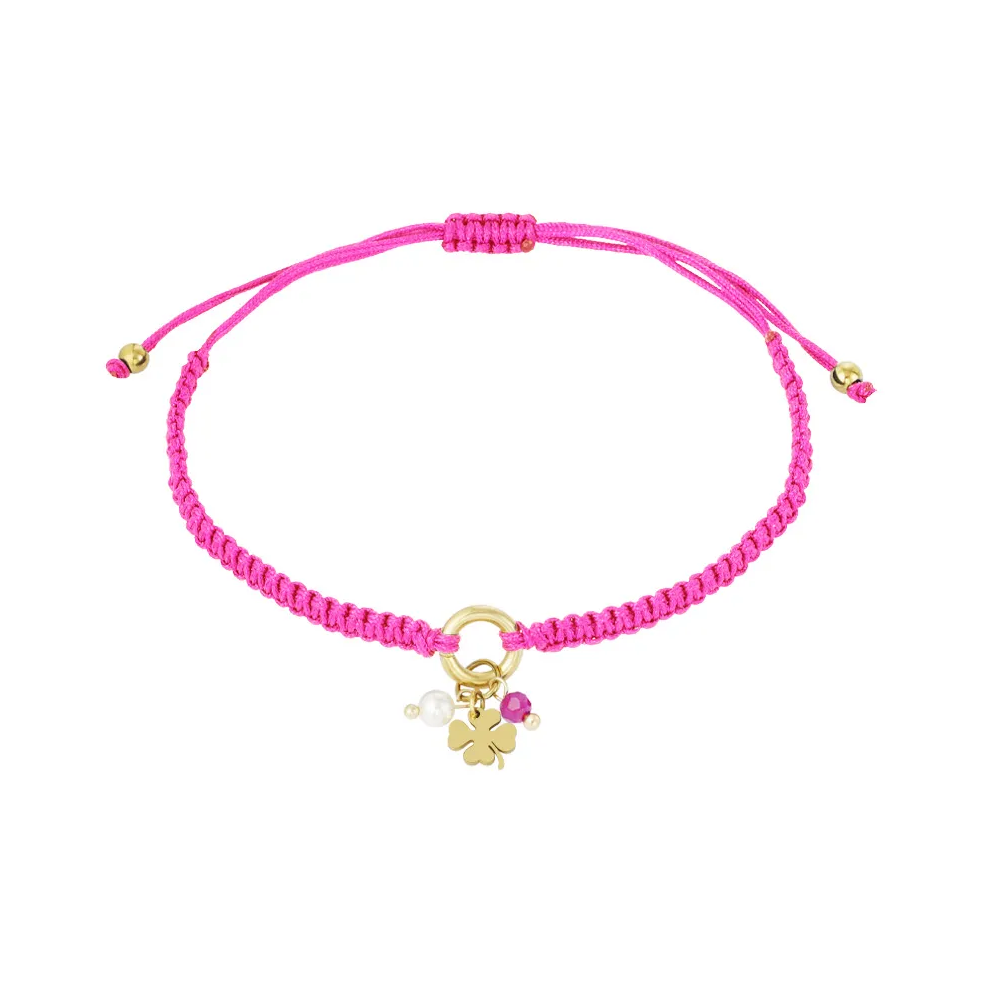 LIVAYA Armband Freundschaftsarmband mit Kleeblattanhänger, 16,5 cm – Bild 7