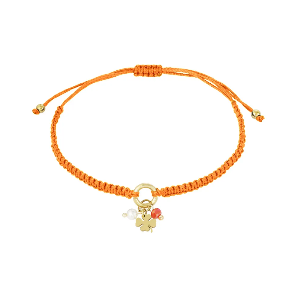 LIVAYA Armband Freundschaftsarmband mit Kleeblattanhänger, 16,5 cm – Bild 13