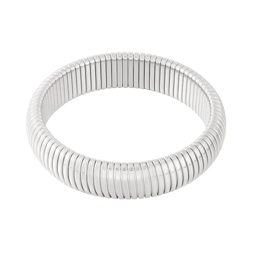 LIVAYA Armband Armreif mit gerillter Oberfläche – Bild 4