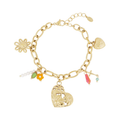 LIVAYA Armband Charmarmband ein Charmarmband mit bunten Anhängern, 16,5 cm – Bild 1