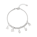 LIVAYA Armband Charmarmband Charmarmband mit Buchstabenanhängern, 16 cm – Bild 1