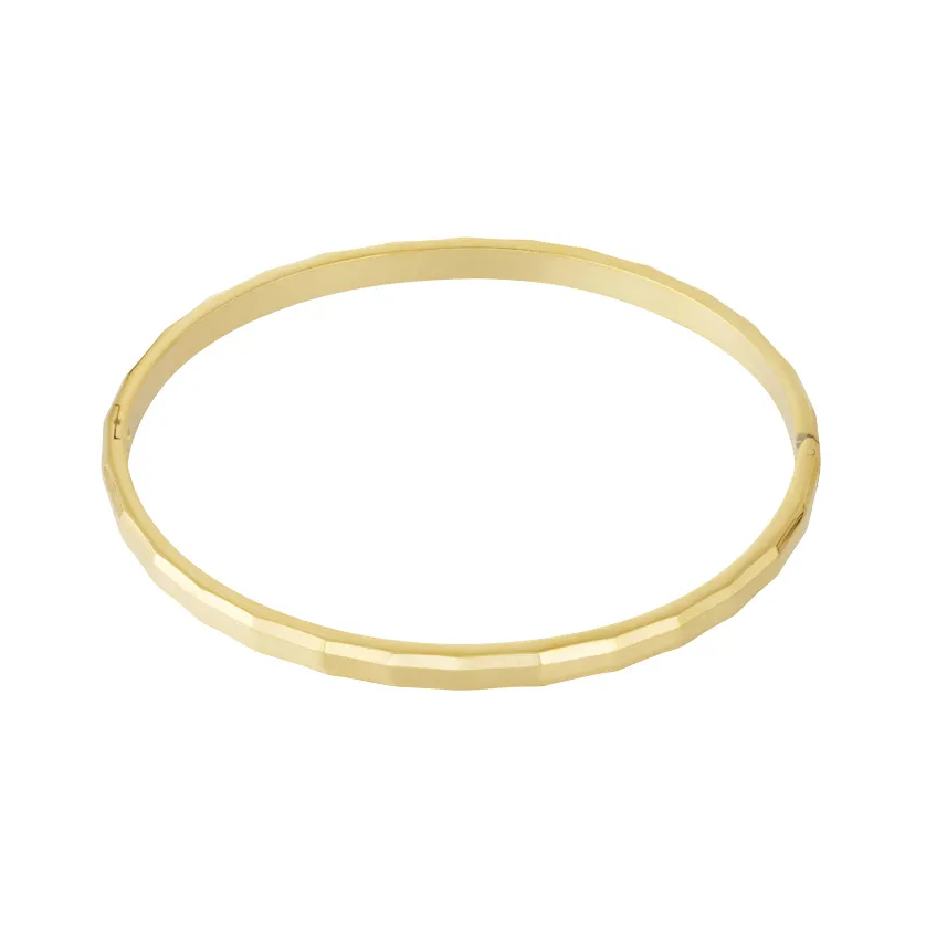 LIVAYA Armband Armreif aus Edelstahl mit facettierter Kontur – Bild 2
