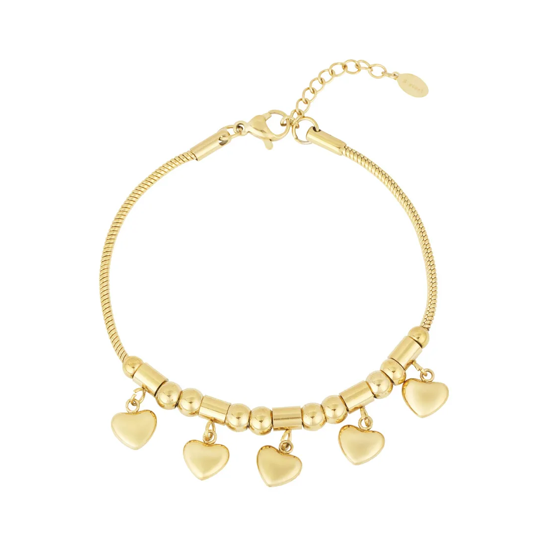 LIVAYA Armband Charmarmband mit Herzanhängern 16 cm – Bild 3