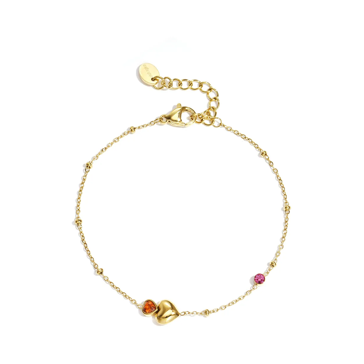 LIVAYA Armband Charmarmband Charmarmband mit Herzanhänger 16 cm + 3 cm – Bild 1