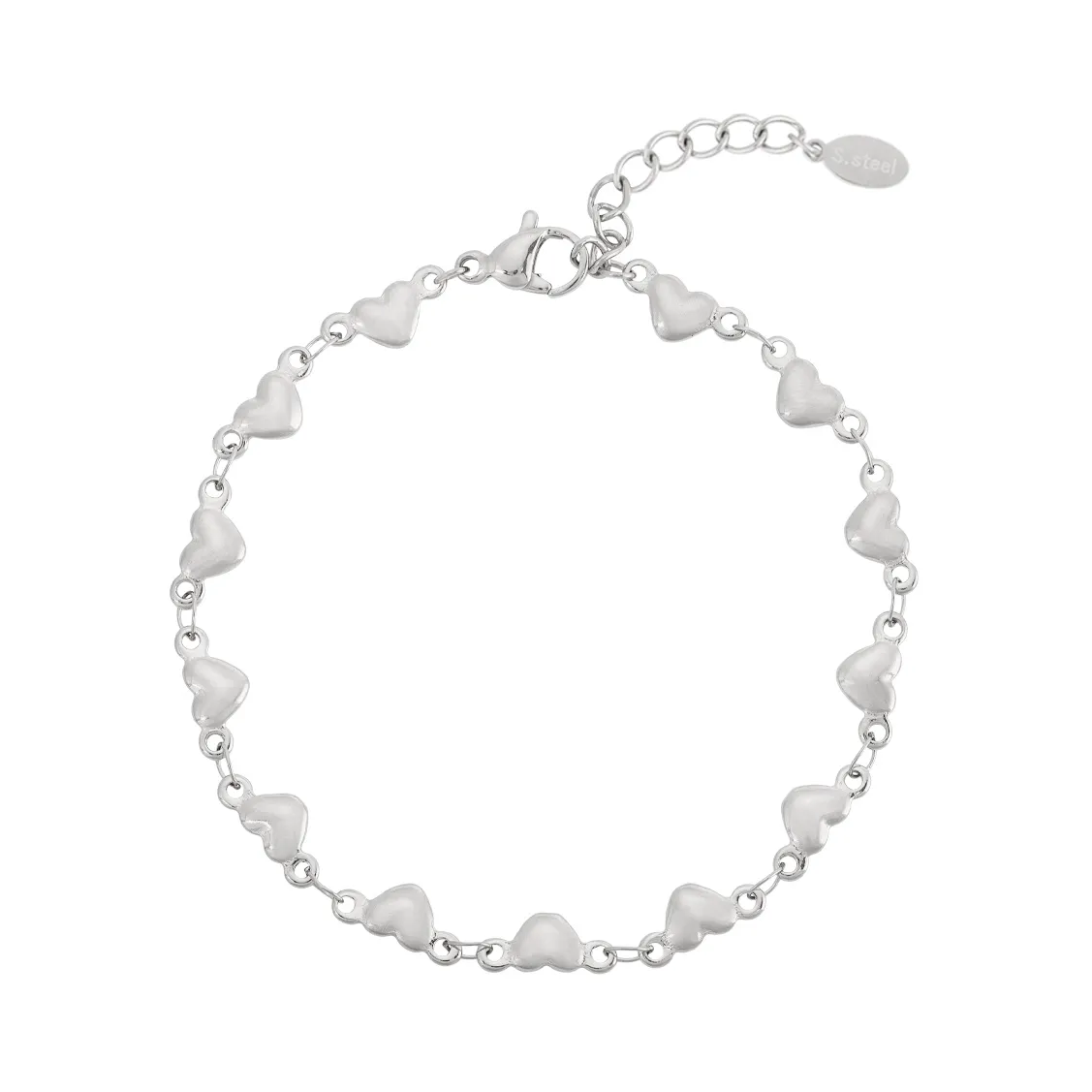 LIVAYA Armband Gliederarmband mit Herzgliedern 16 cm + 3 cm – Bild 1