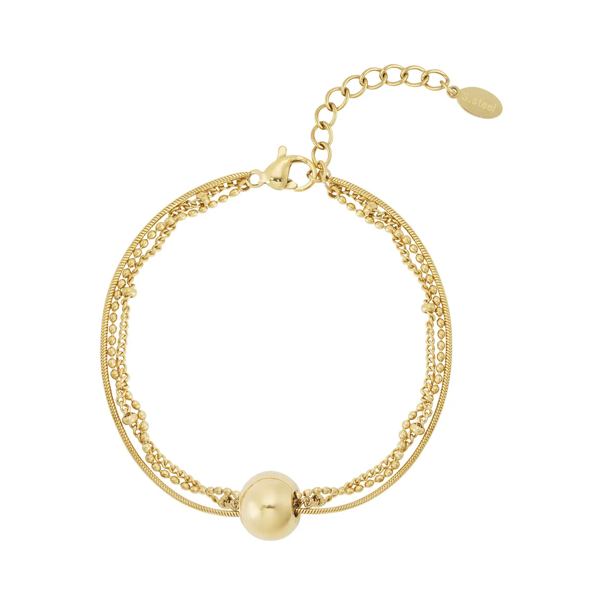 LIVAYA Armband Charmarmband mit Kugelanhänger, 16 cm + 3 cm – Bild 2