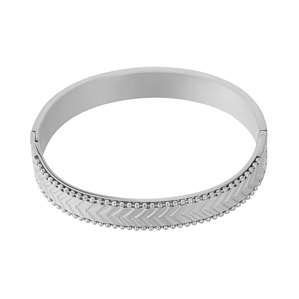 LIVAYA Armband Armreif mit diagonaler Zierstruktur – Bild 1