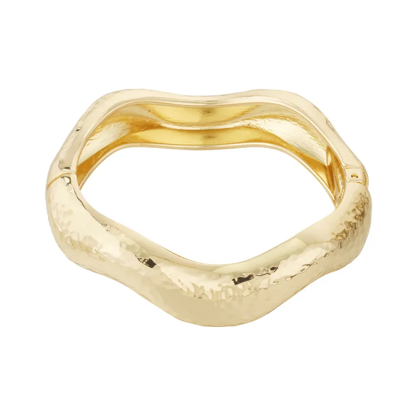 LIVAYA Armband Armreif Armschmuck Armreif in Goldoptik mit welliger Form – Bild 1