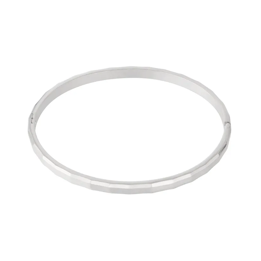 LIVAYA Armband Armreif aus Edelstahl mit facettierter Kontur – Bild 1