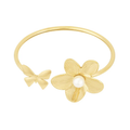 LIVAYA Armband Armspange mit Blüten- und Schmetterlingsmotiv – Bild 2