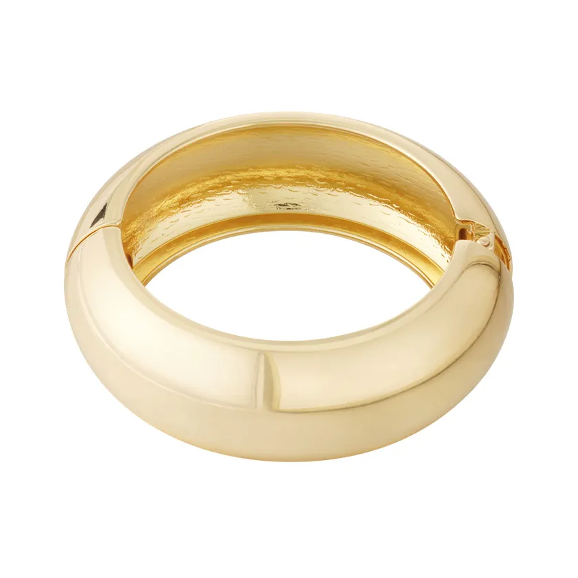 LIVAYA Armband Armreif als breiter Armreif in glänzender Goldoptik – Bild 1