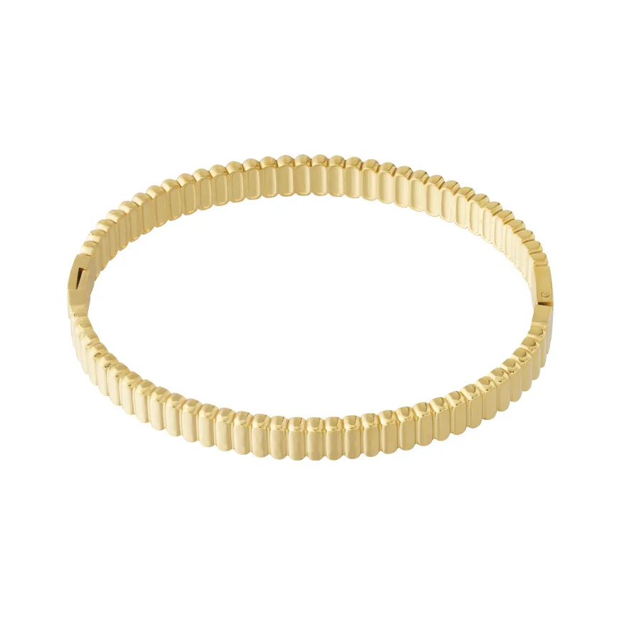 LIVAYA Armband Armreif mit gerippter Oberfläche – Bild 2