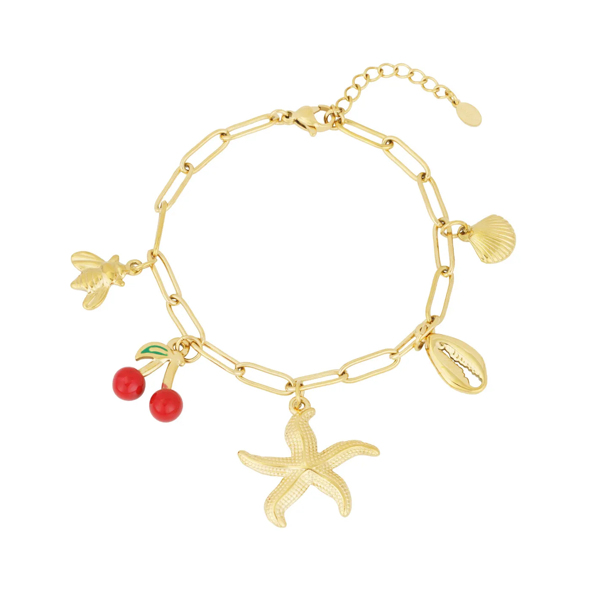 LIVAYA Armband Charmarmband mit maritimen Anhängern 17,5 cm – Bild 3