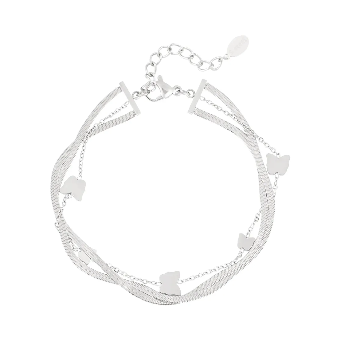 LIVAYA Armband Charmarmband mit Schmetterlingsanhängern 16 cm – Bild 1
