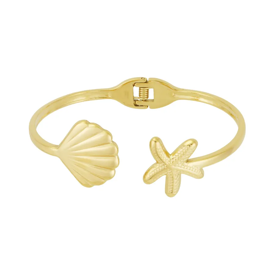 LIVAYA Armband Armspange mit Muschel und Seestern – Bild 2