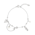 LIVAYA Armband Charmarmband Charmarmband mit Herz- und LOVE-Anhängern 16 cm – Bild 1