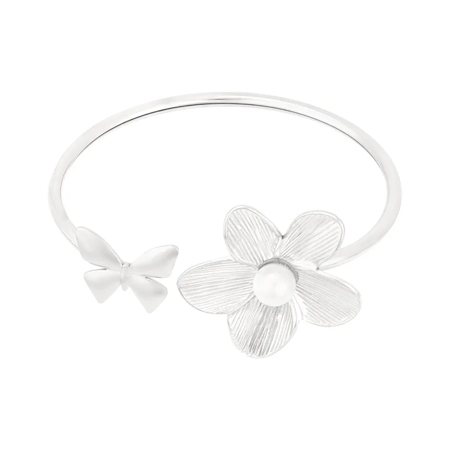LIVAYA Armband Armspange mit Blüten- und Schmetterlingsmotiv – Bild 1