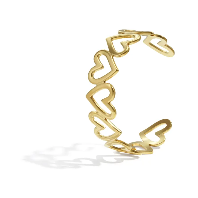 LIVAYA Armband Armspange aus Edelstahl mit Herzmotiv – Bild 2