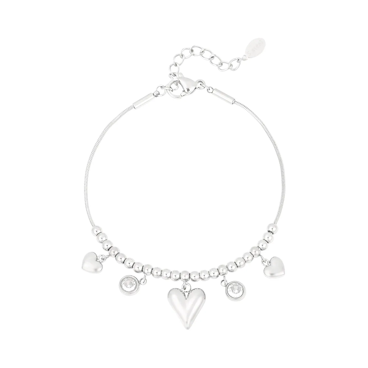 LIVAYA Armband Charmarmband mit Herzanhängern 16 cm – Bild 1