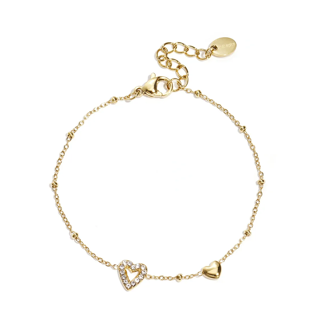 LIVAYA Armband Charmarmband Charmarmband mit Herzanhänger 16 cm + 3 cm – Bild 3