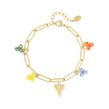 LIVAYA Armband Charmarmband mit Herzanhänger, 16 cm – Bild 1