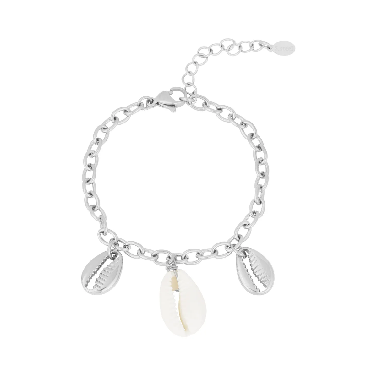 LIVAYA Armband Charmarmband mit Muschelanhängern, 17,5 cm – Bild 1